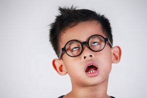 Little Boy Very Bored and Unhappy